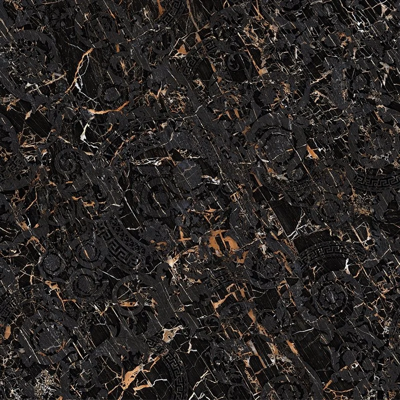 Versace Maximvs Black and Gold Mega Barocco 24X48 — Richmond Tile